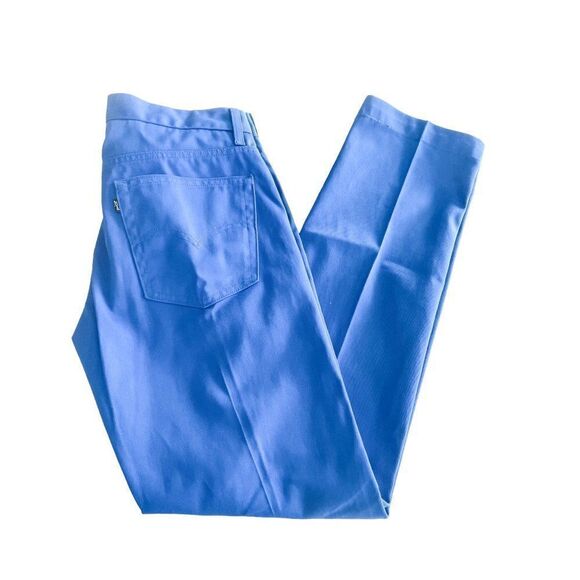 Levi's 513 Jeans Sta-Prest Royal Blue Pants Men's Tag 32 x 32 Sharp Front Crease - Picture 1 of 12